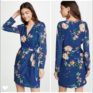 Yumi Kim Southside Floral Faux Wrap Mini Dress XS 0 2